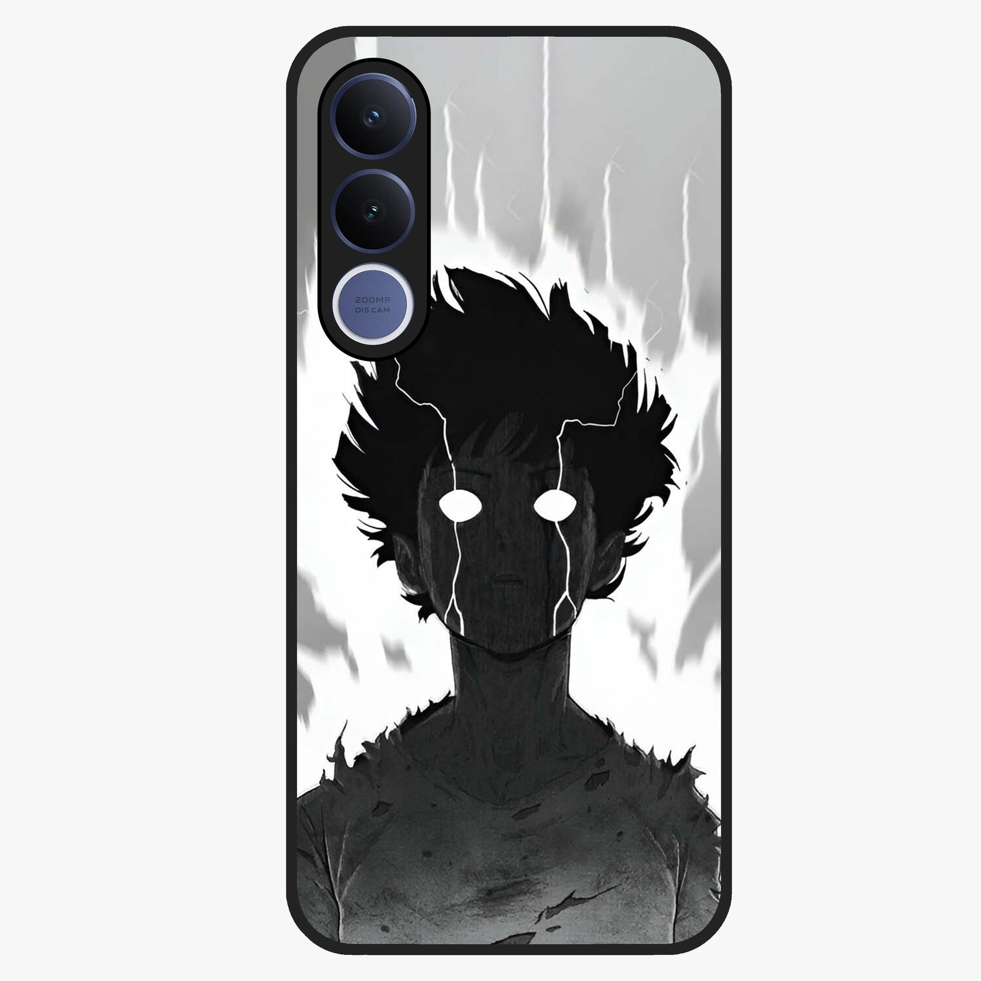 Awakened Inner Rage Glass Case showing flat back view with intense artistic artwork and glossy glass finish.