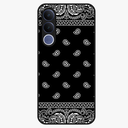 Retro Rebel Threads Glass Case showing flat back view with vintage street style artwork and glossy glass finish.