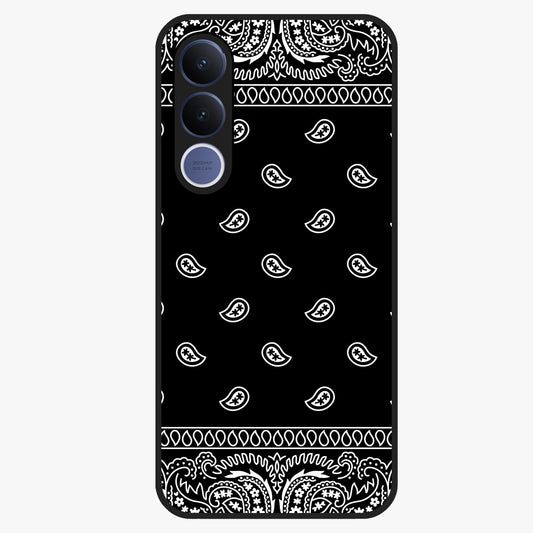 Retro Rebel Threads Glass Case showing flat back view with vintage street style artwork and glossy glass finish.