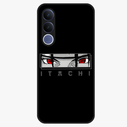 Scarlet Gaze Dominance Glass Case showing flat back view with striking red themed artwork and glossy glass finish.