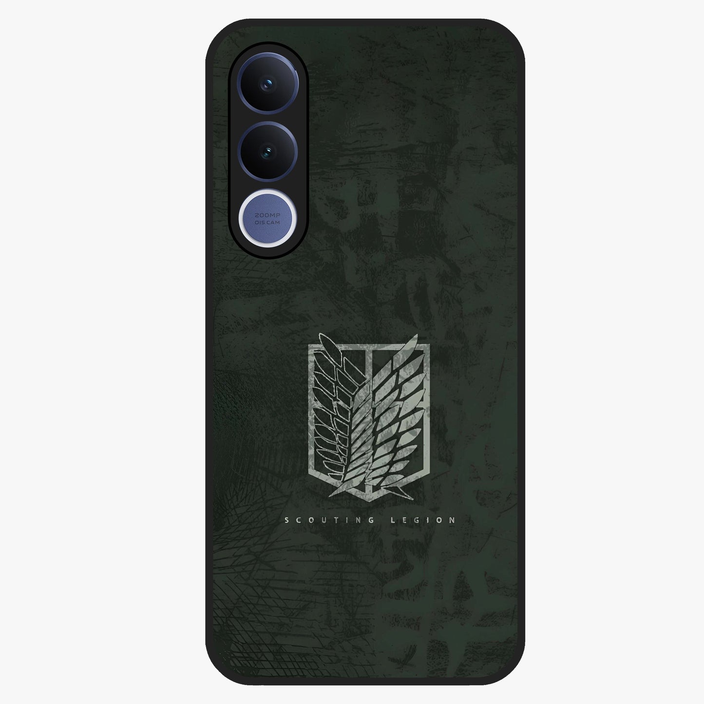 Wings Of Freedom Glass Case showing flat back view with symbolic wings artwork and glossy glass finish.