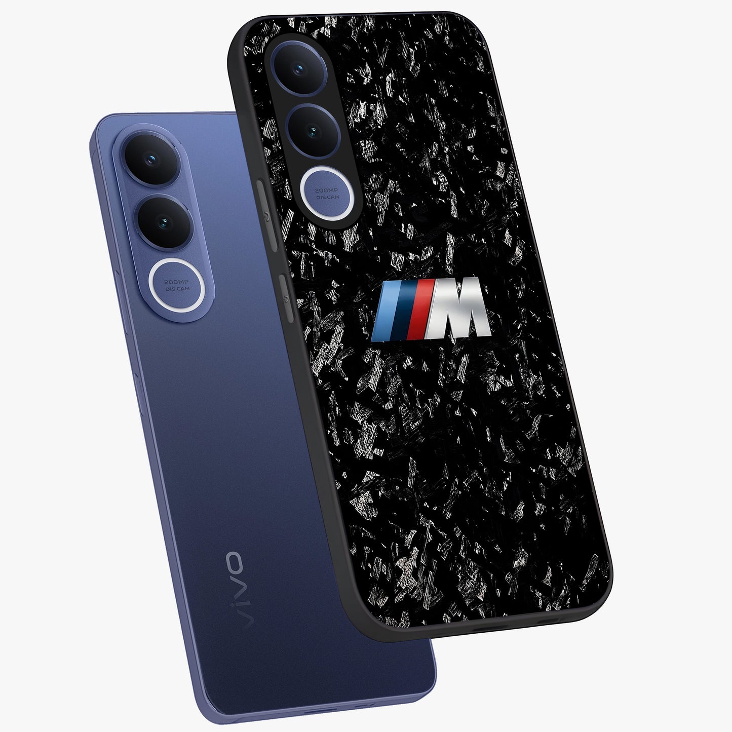 Carbon Speed Mark Glass Case displayed in angled mockup highlighting racing inspired carbon design and sleek aesthetic style.