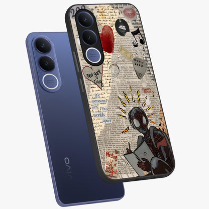 City Dream Sketch Glass Case displayed in angled mockup highlighting minimal city illustration with aesthetic sketch style.