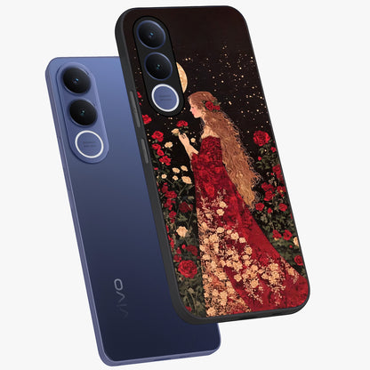 Crimson Dreams Glass Case displayed in angled mockup highlighting soft crimson aesthetic design with artistic theme.