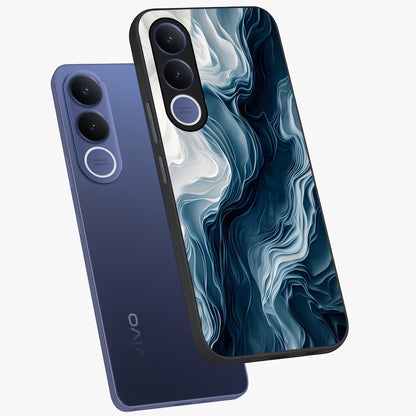 Ethereal Paper Marble Glass Case displayed in angled mockup highlighting elegant marble pattern with modern aesthetic style.