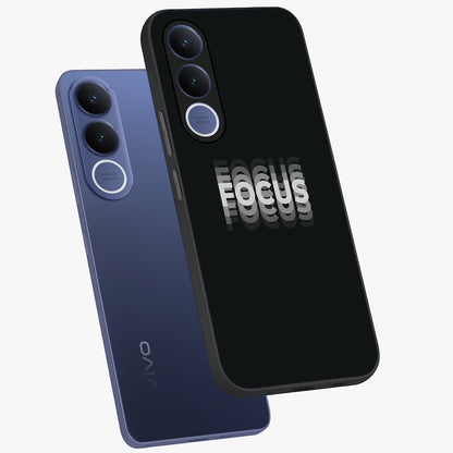 Focus Mode On Glass Case displayed in angled mockup highlighting clean minimal text artwork with modern aesthetic style.