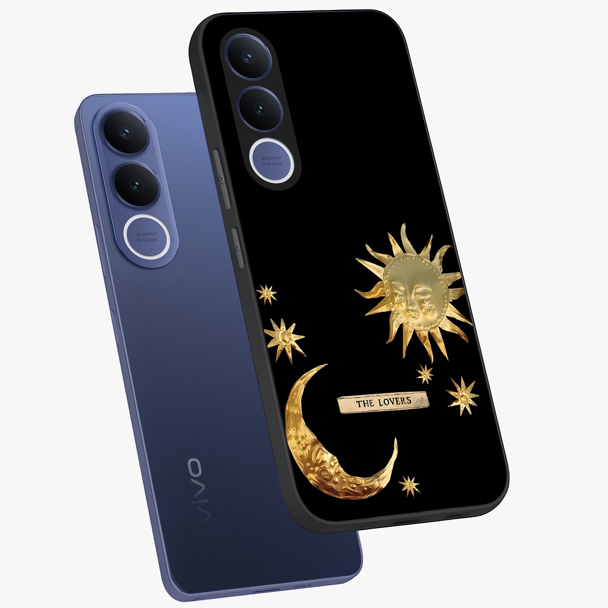 Gold Sun Blush Glass Case displayed in angled mockup highlighting radiant sun design with warm golden aesthetic.