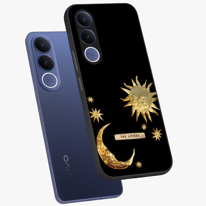 Gold Sun Blush Glass Case displayed in angled mockup highlighting radiant sun design with warm golden aesthetic.