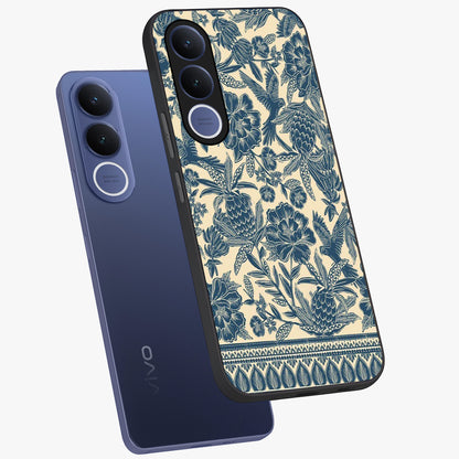 Heirloom Wild Bloom Glass Case displayed in angled mockup highlighting botanical bloom design with classic aesthetic style.