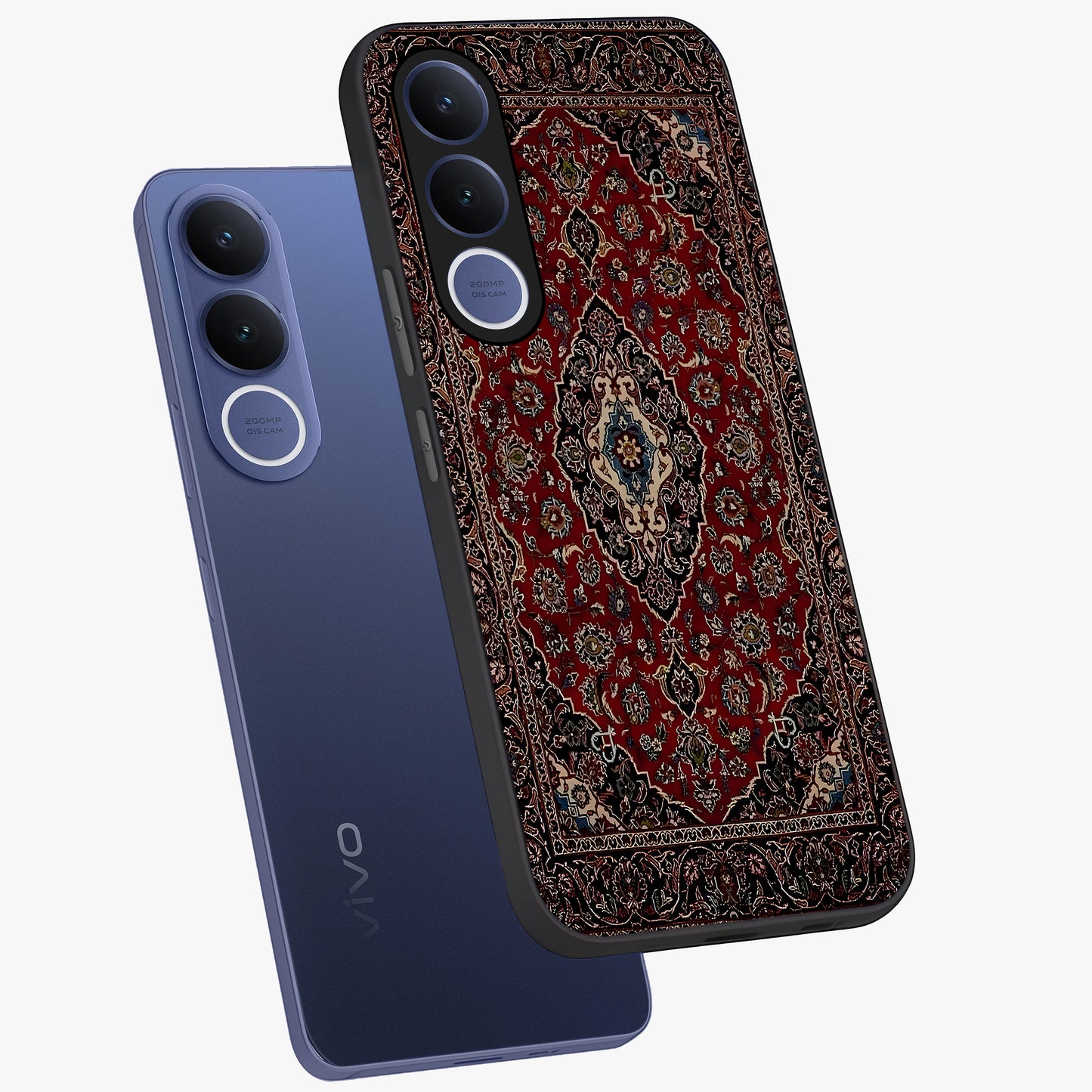 Heritage Carpet Royale Glass Case displayed in angled mockup highlighting intricate royal carpet design with heritage aesthetic.