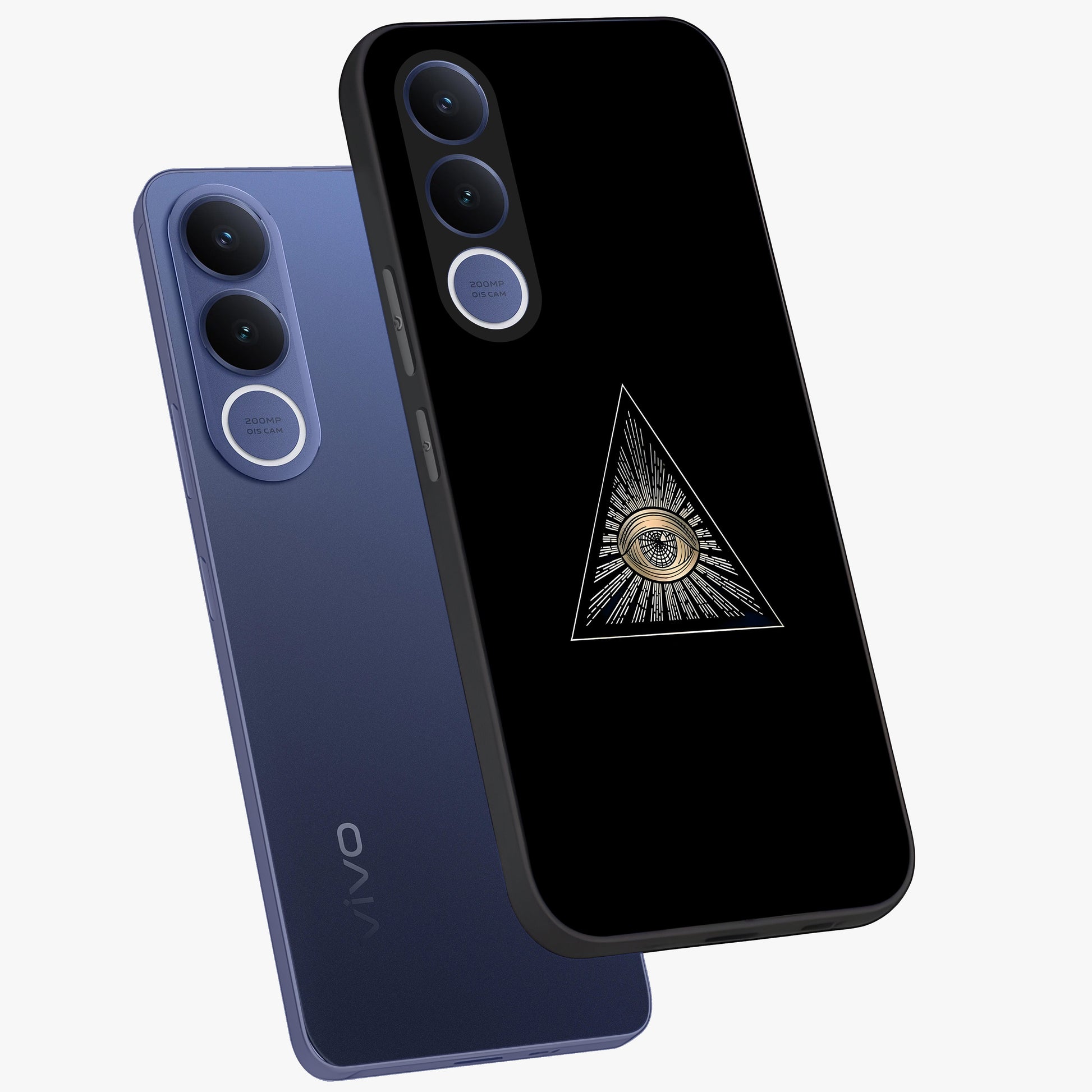 Illuminati Evil Glass Case displayed in angled mockup highlighting dark occult inspired design with bold aesthetic style.