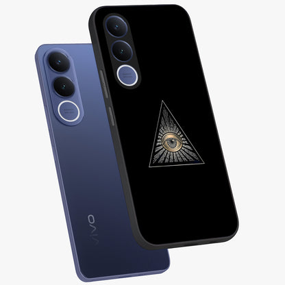 Illuminati Evil Glass Case displayed in angled mockup highlighting dark occult inspired design with bold aesthetic style.