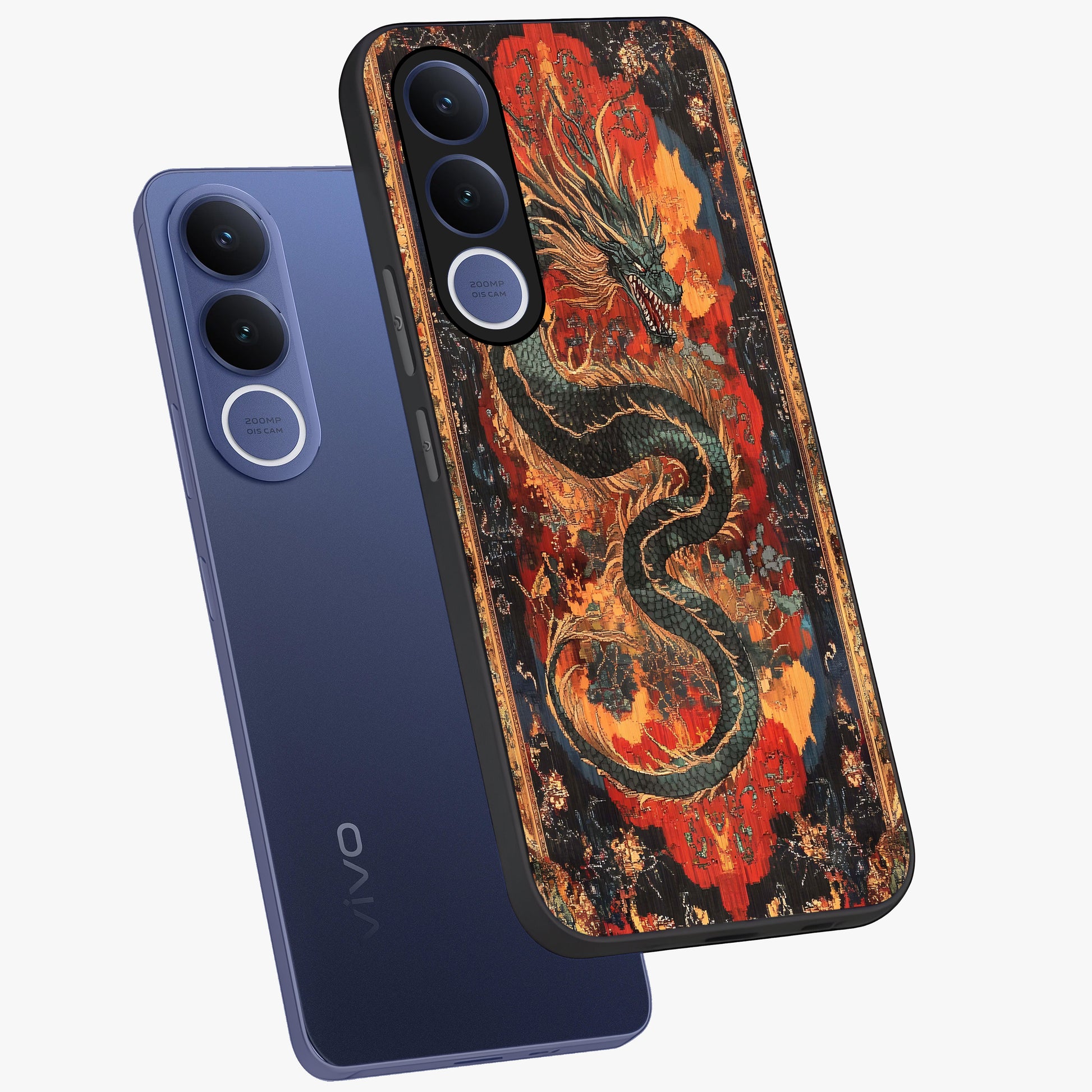Inferno Dragon Soul Glass Case displayed in angled mockup highlighting powerful dragon illustration with inferno aesthetic.