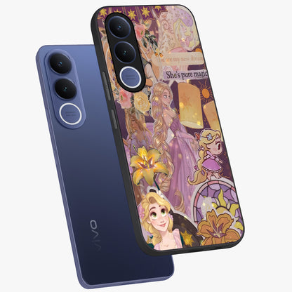 Magical Tangled Dream Glass Case displayed in angled mockup highlighting whimsical fantasy design with magical aesthetic.