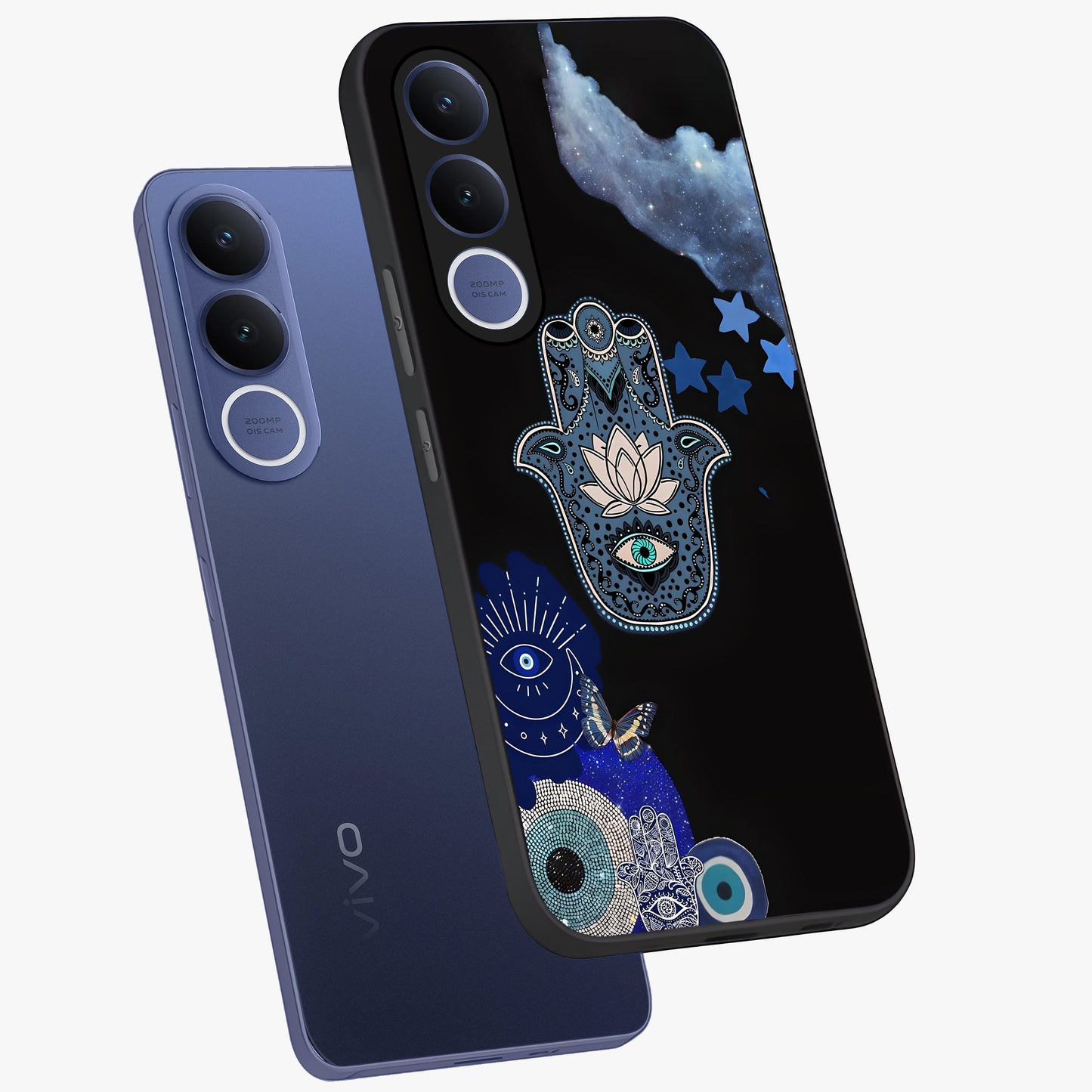 Mystic Hand Aura Glass Case displayed in angled mockup highlighting magical aura design with spiritual aesthetic style.