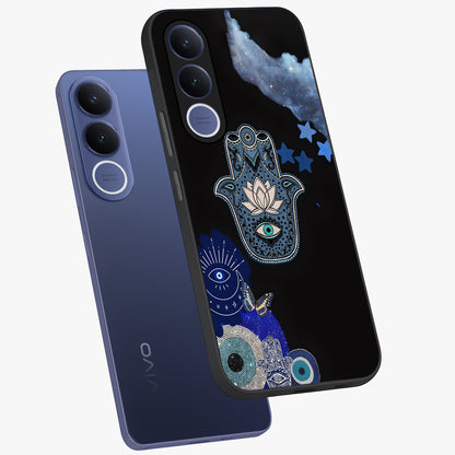 Mystic Hand Aura Glass Case displayed in angled mockup highlighting magical aura design with spiritual aesthetic style.