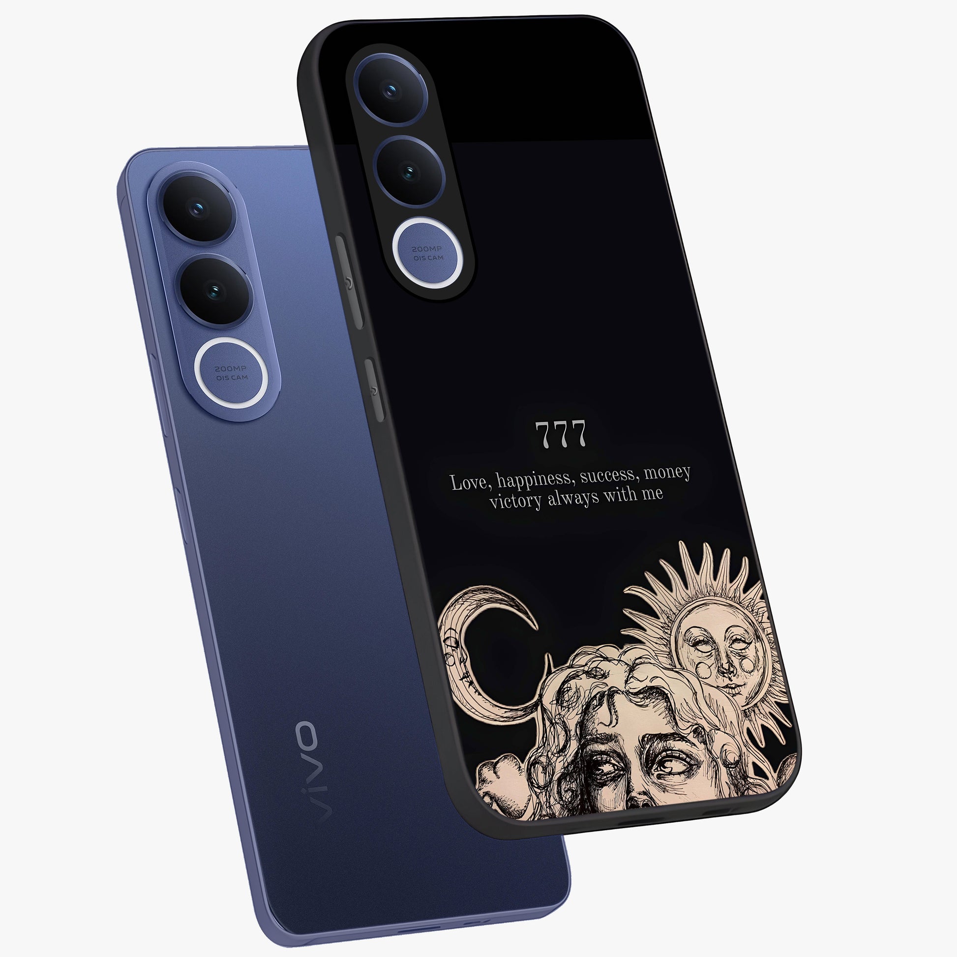 Mystic Victory Aura Glass Case displayed in angled mockup highlighting energetic aura design with bold mystical aesthetic.