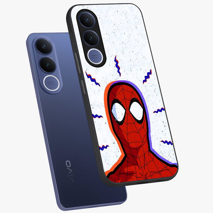 Omg Spiderman Glass Case displayed in angled mockup highlighting dynamic hero illustration with action comic aesthetic.