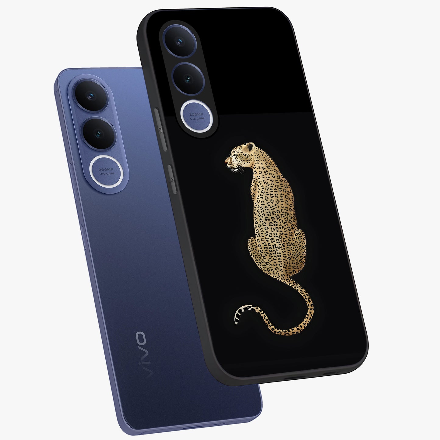 Regal Leopard Glass Case displayed in angled mockup highlighting powerful animal illustration with stylish wild aesthetic.