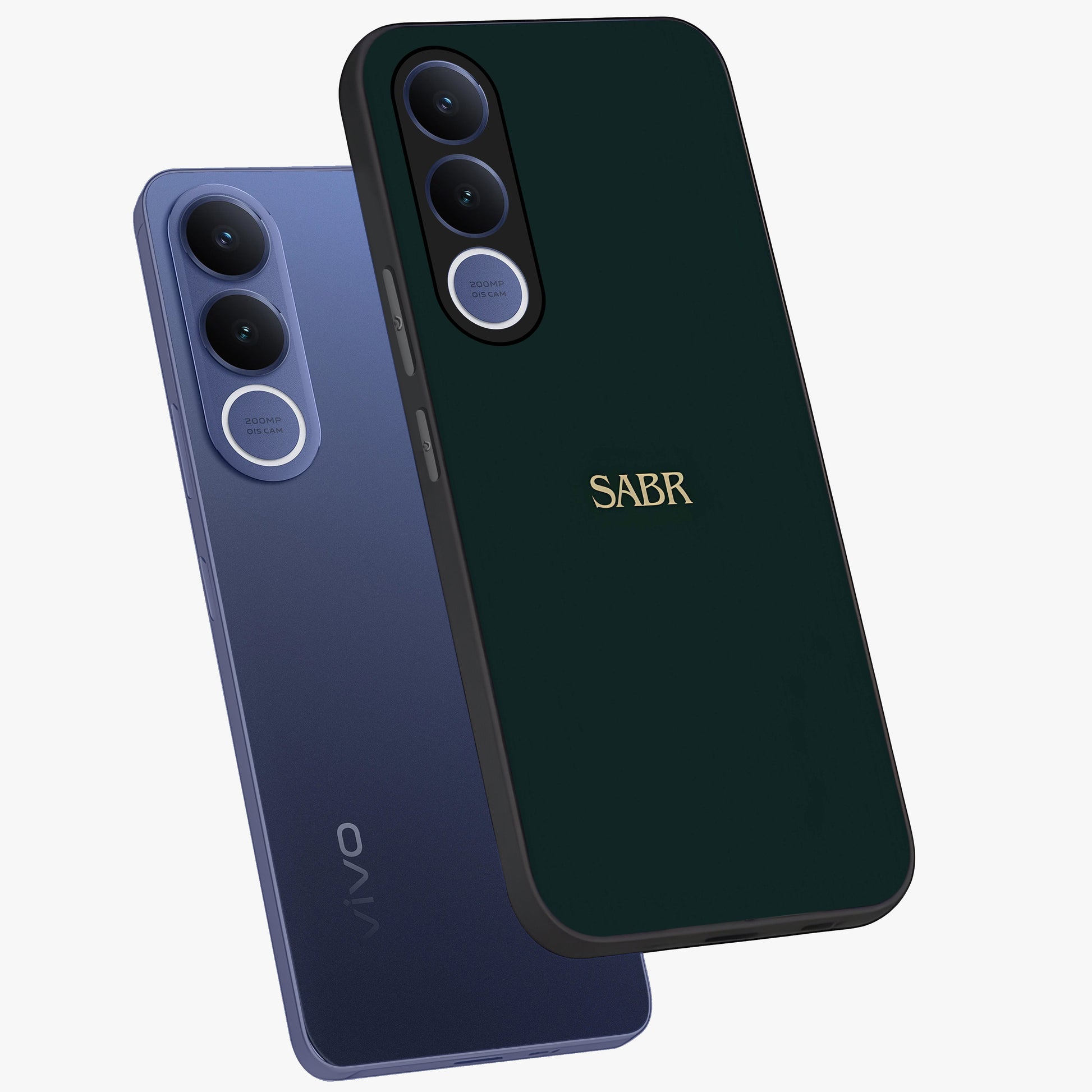 Sabr Minimal Patience Glass Case displayed in angled mockup highlighting simple inspirational design with clean aesthetic style.