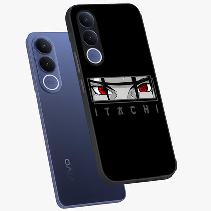 Scarlet Gaze Dominance Glass Case displayed in angled mockup highlighting intense visual design with bold scarlet aesthetic.
