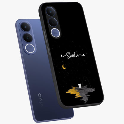 Silent Night Row Glass Case displayed in angled mockup highlighting peaceful evening design with dreamy night aesthetic.