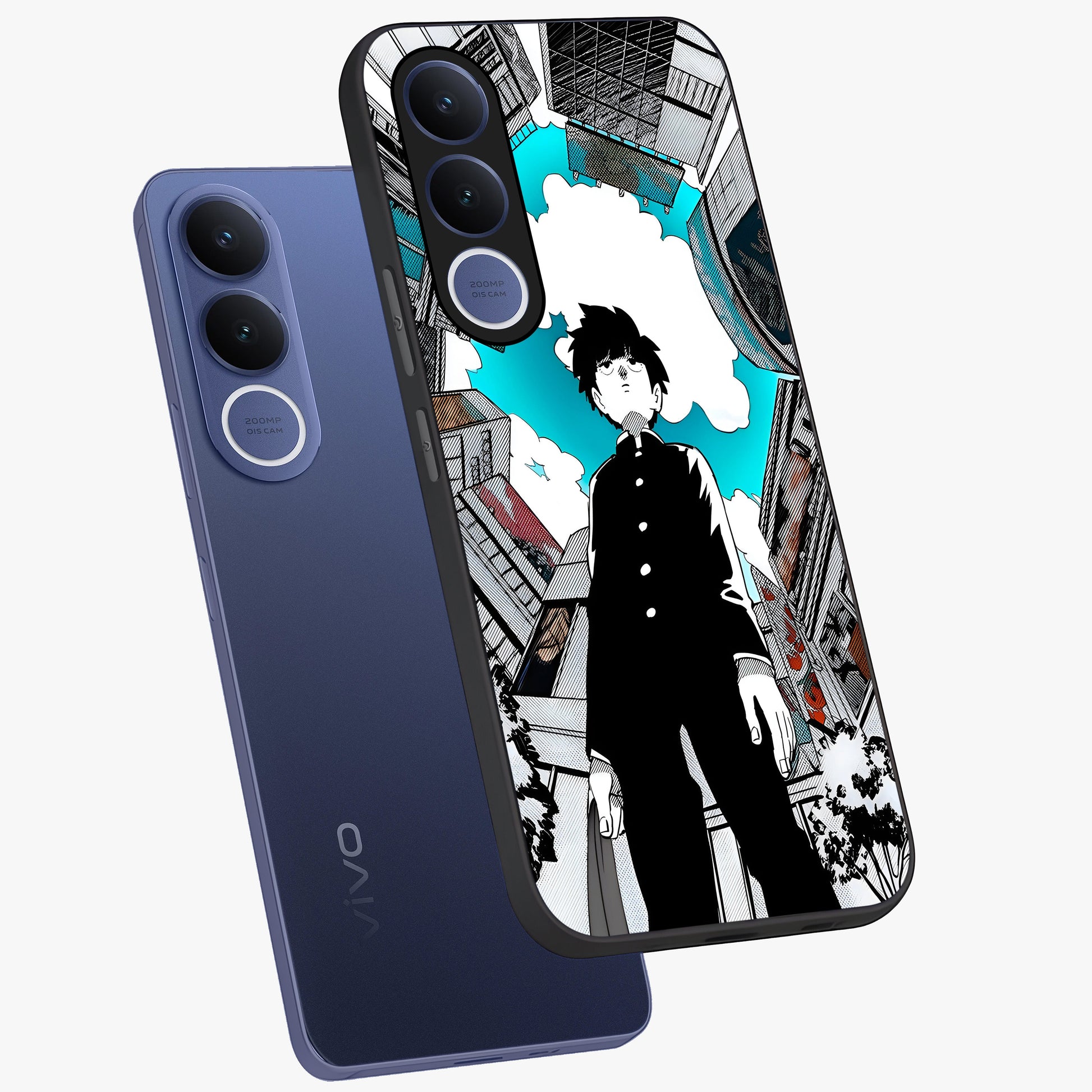 Silent Psychic Awakening Glass Case displayed in angled mockup highlighting spiritual awakening design with cosmic aesthetic.