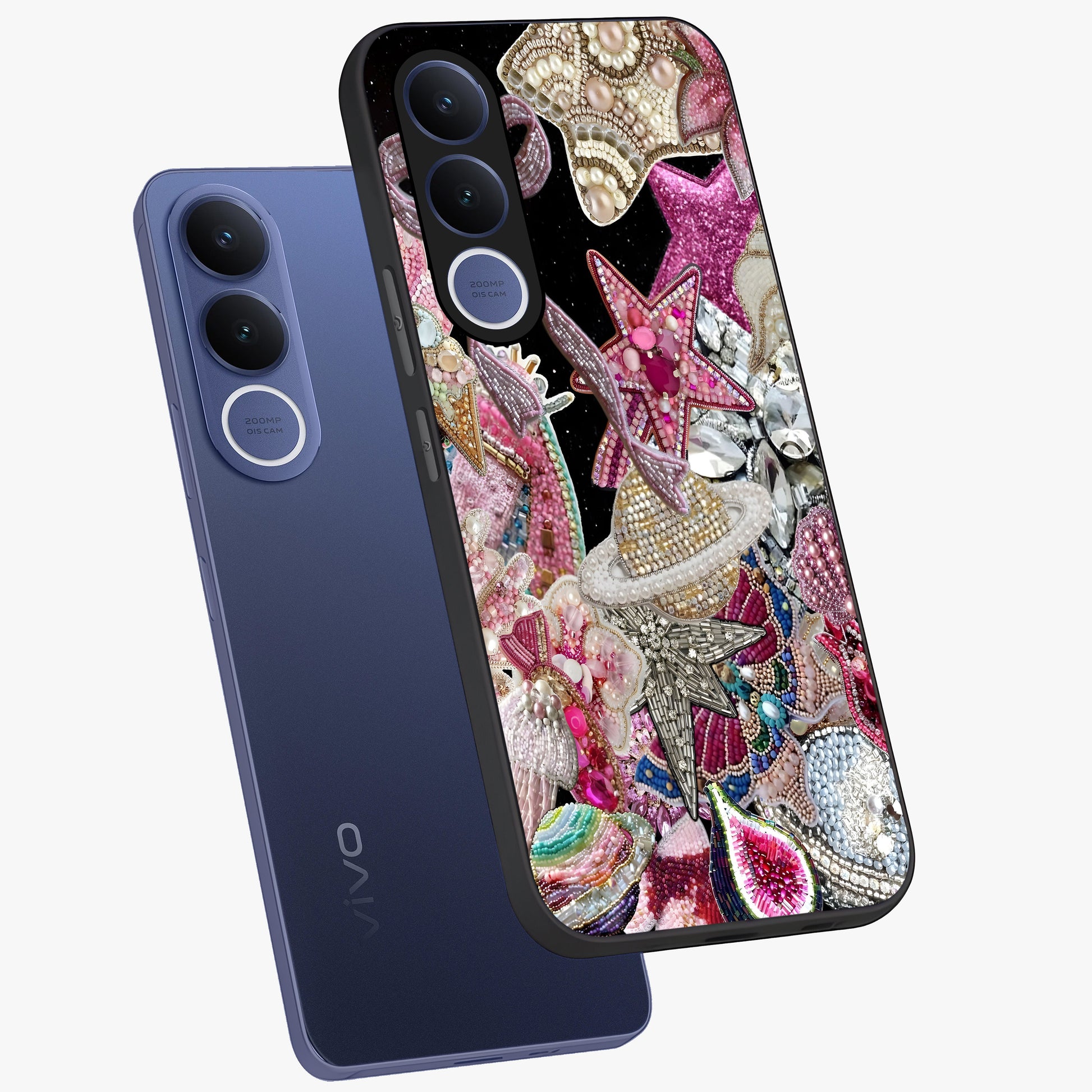 Starlit Jewel Dream Glass Case displayed in angled mockup highlighting glowing celestial jewel design with dreamy aesthetic.