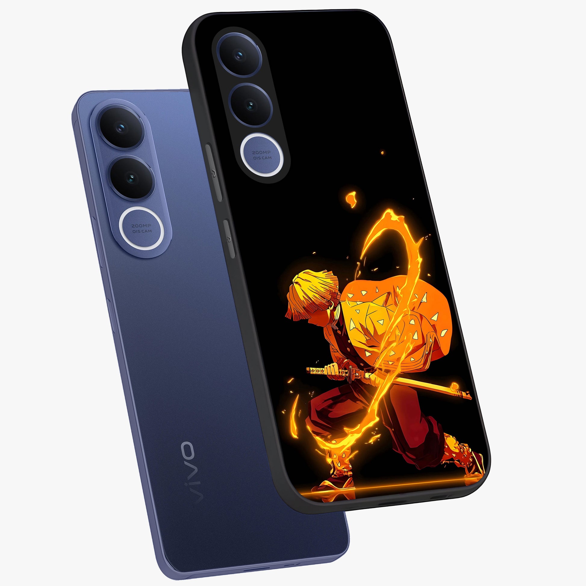 Thunder Flame Execution Glass Case displayed in angled mockup highlighting dramatic fire themed design with intense fantasy aesthetic.