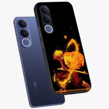 Thunder Flame Execution Glass Case displayed in angled mockup highlighting dramatic fire themed design with intense fantasy aesthetic.