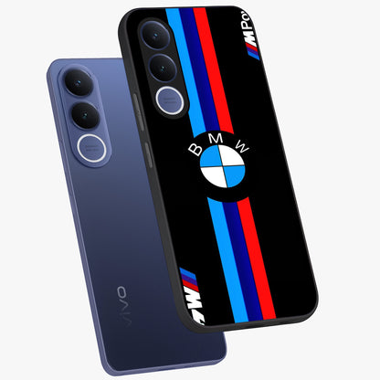 Turbo BMW Beast Glass Case displayed in angled mockup highlighting sleek racing car design with bold automotive aesthetic.