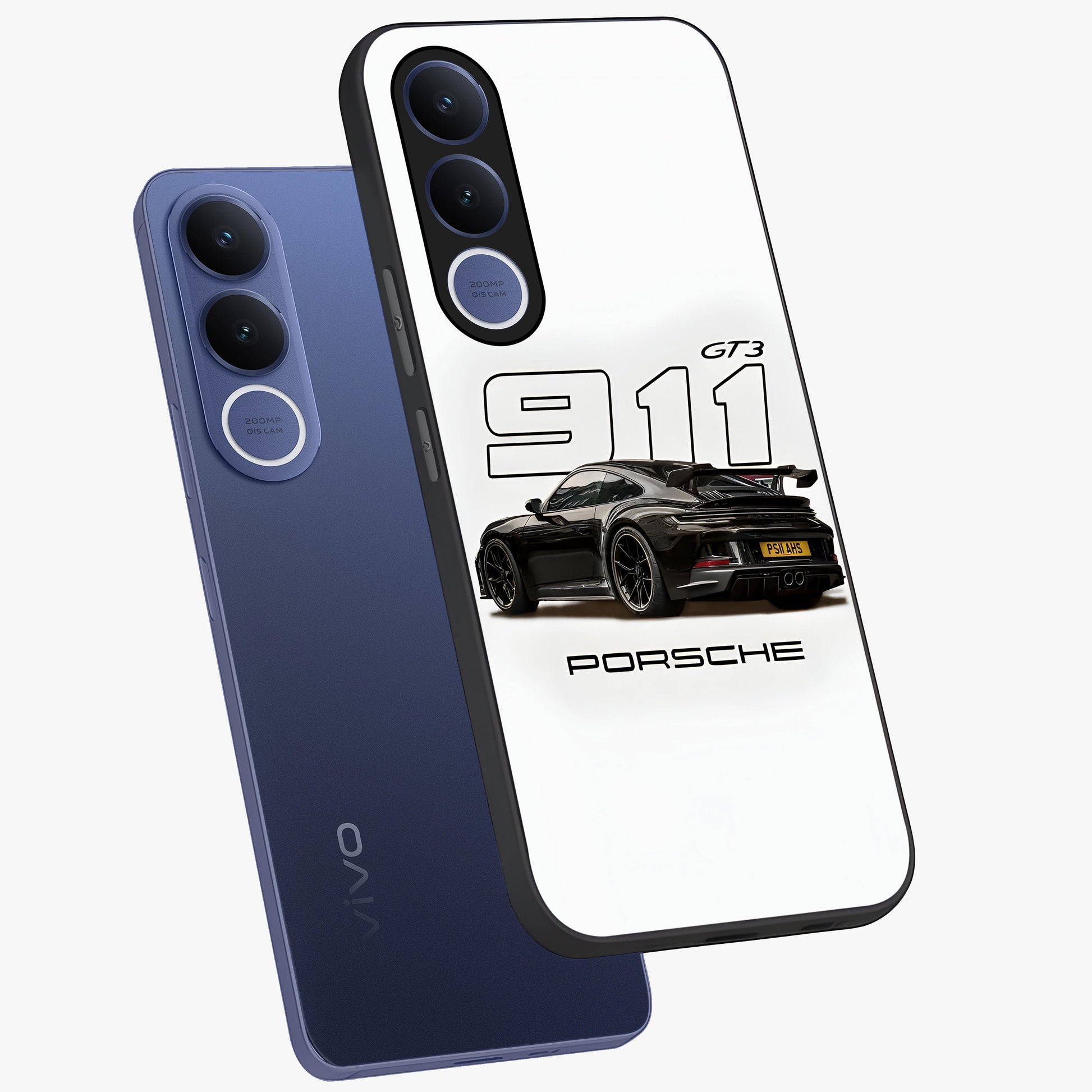 Turbo Legacy Icon Glass Case displayed in angled mockup highlighting dynamic automotive design with performance aesthetic.