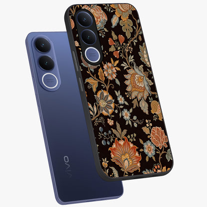 Vintage Floral Dream Glass Case displayed in angled mockup highlighting elegant vintage flower design with soft aesthetic style.