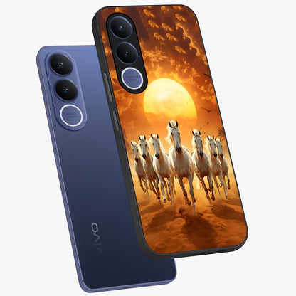 Wild Sunset Majesty Glass Case displayed in angled mockup highlighting vibrant sunset sky design with scenic aesthetic.