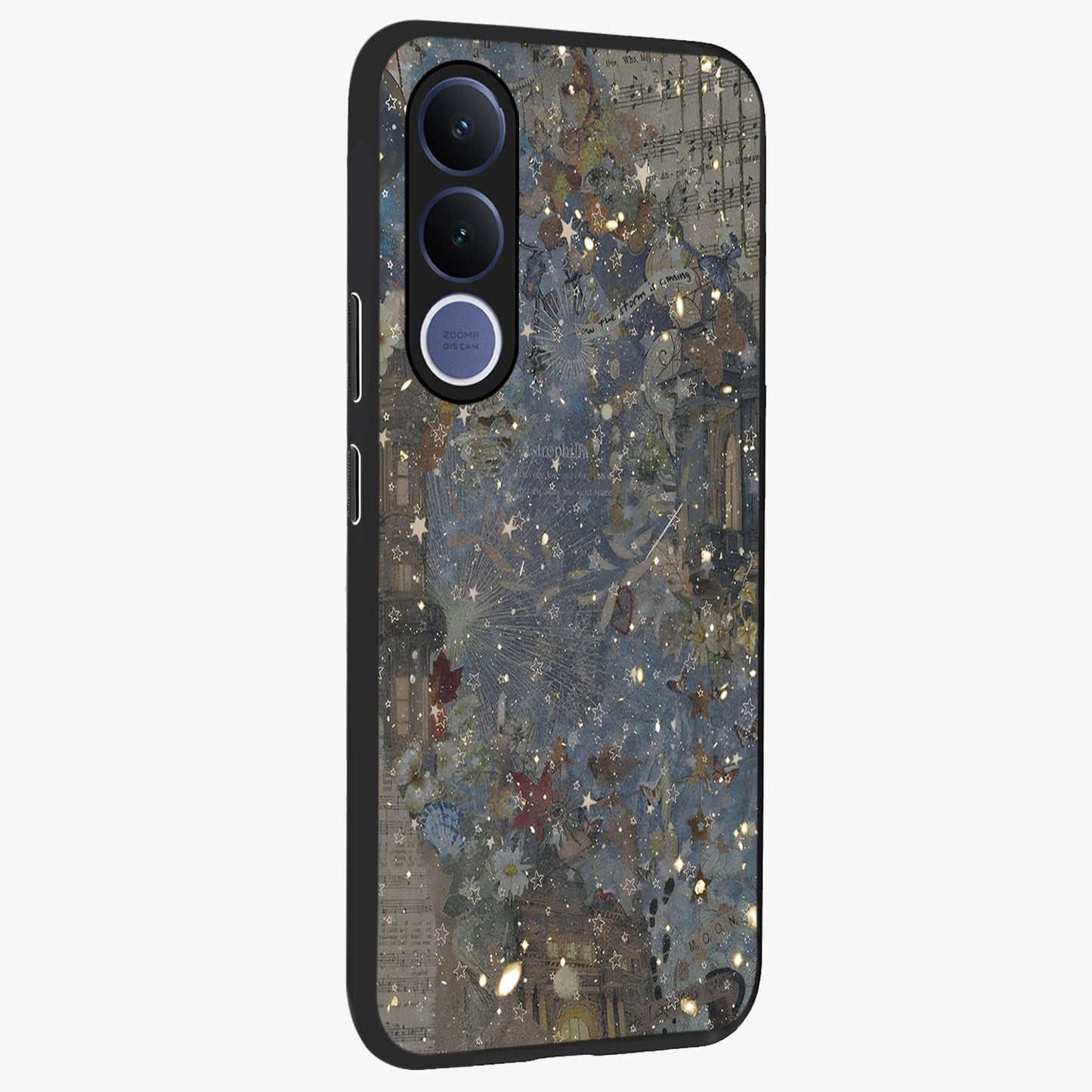 Aesthetic Astrolophia Glass Case upright view showcasing soft aesthetic theme with stylish modern look.