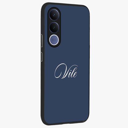 Blue Vintage Floral Pattern Glass Case displayed in angled mockup highlighting classic blue floral pattern and retro aesthetic design.