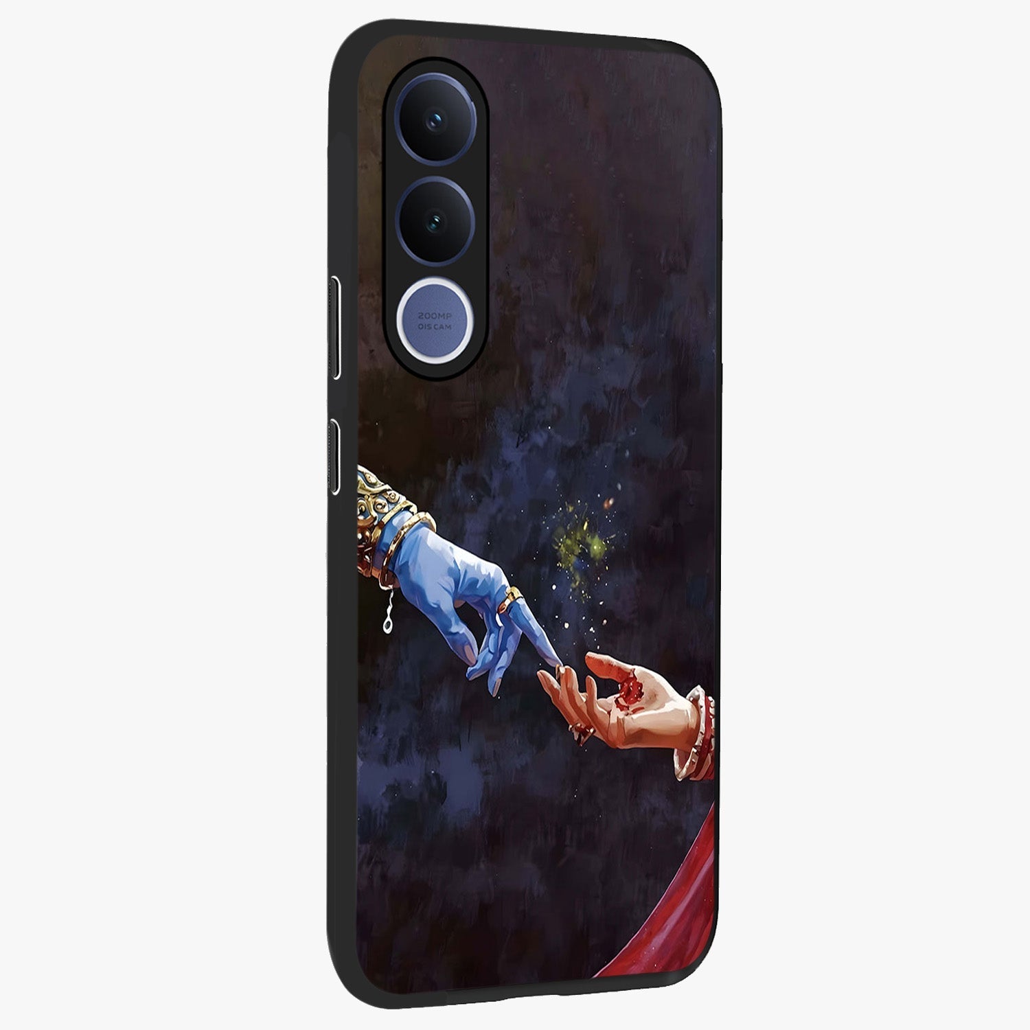 Divine Touch Eternal Glass Case upright view showcasing peaceful spiritual artwork with eternal divine theme.