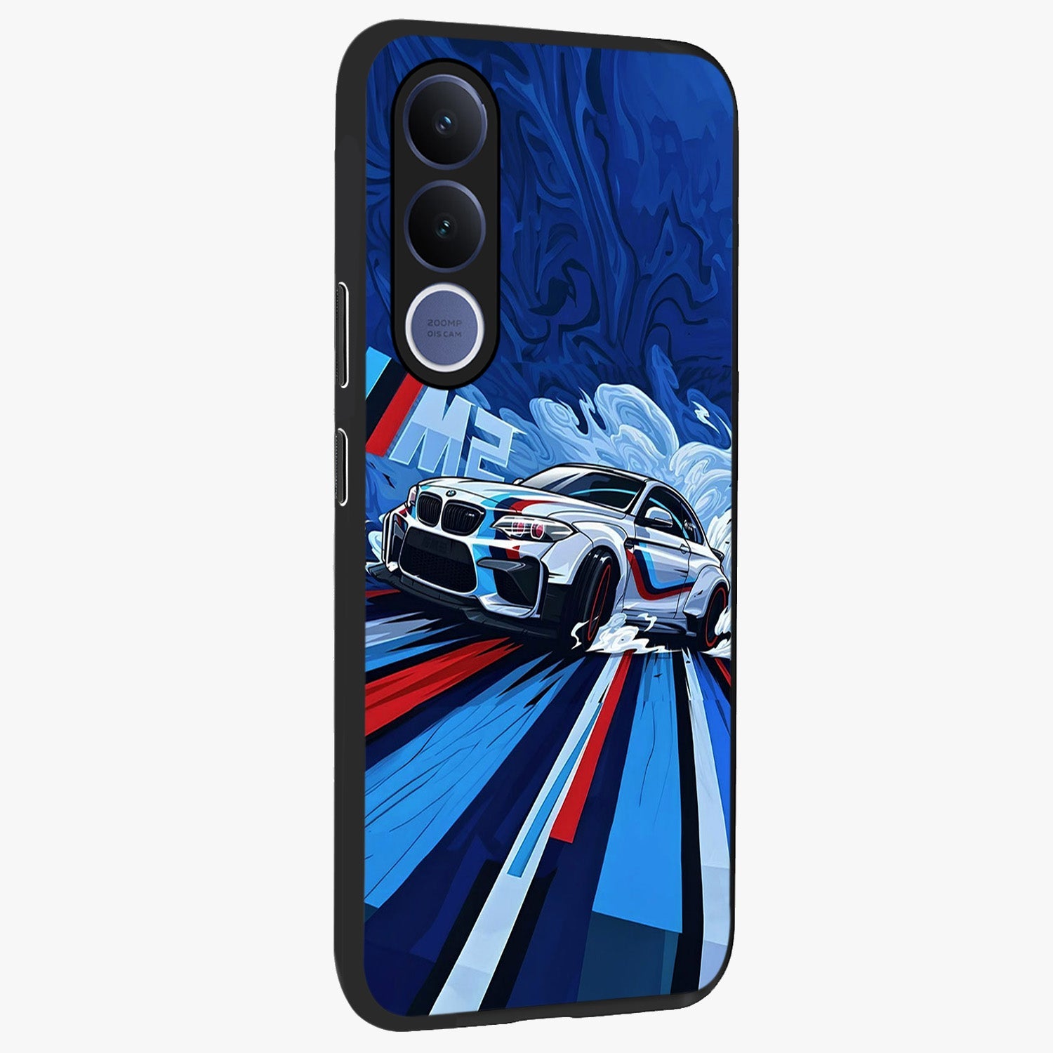 Drift Power Rush Glass Case upright view showcasing high speed racing artwork with bold automotive theme.