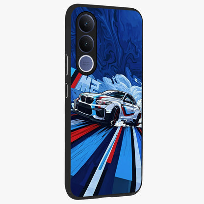 Drift Power Rush Glass Case upright view showcasing high speed racing artwork with bold automotive theme.