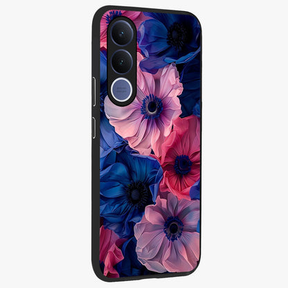 Flower Paper Art Pattern Glass Case upright view showcasing decorative paper floral artwork with creative craft style.