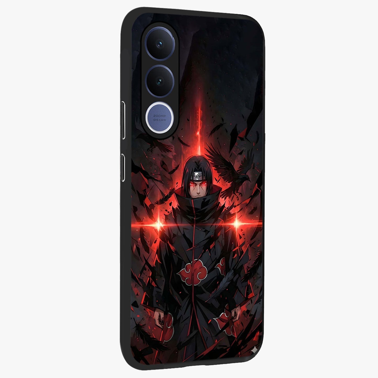 Focused Blade Discipline Glass Case upright view showcasing strong typography statement with sleek motivational theme.