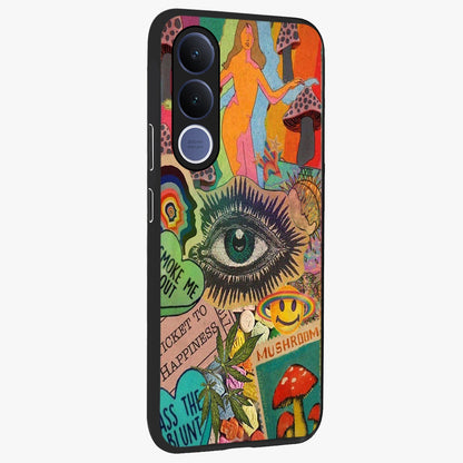 Mystic Eye Wonderland Glass Case upright view showcasing symbolic eye artwork with mysterious fantasy theme.
