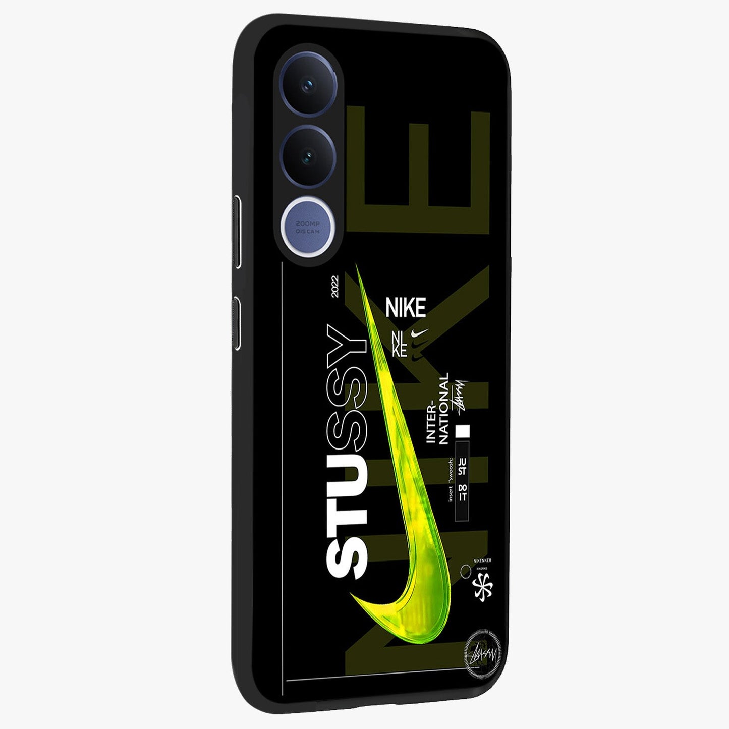Neon Street Edition Glass Case upright view showcasing colorful neon artwork with modern street culture theme.