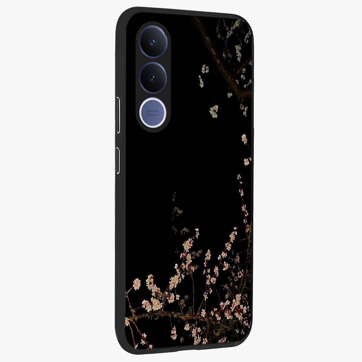Petal Moon Light With Custom Name Glass Case upright view showcasing elegant floral moon artwork with personalized aesthetic.