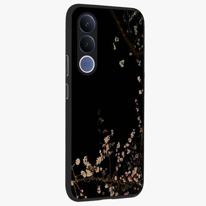 Petal Moon Light With Custom Name Glass Case upright view showcasing elegant floral moon artwork with personalized aesthetic.
