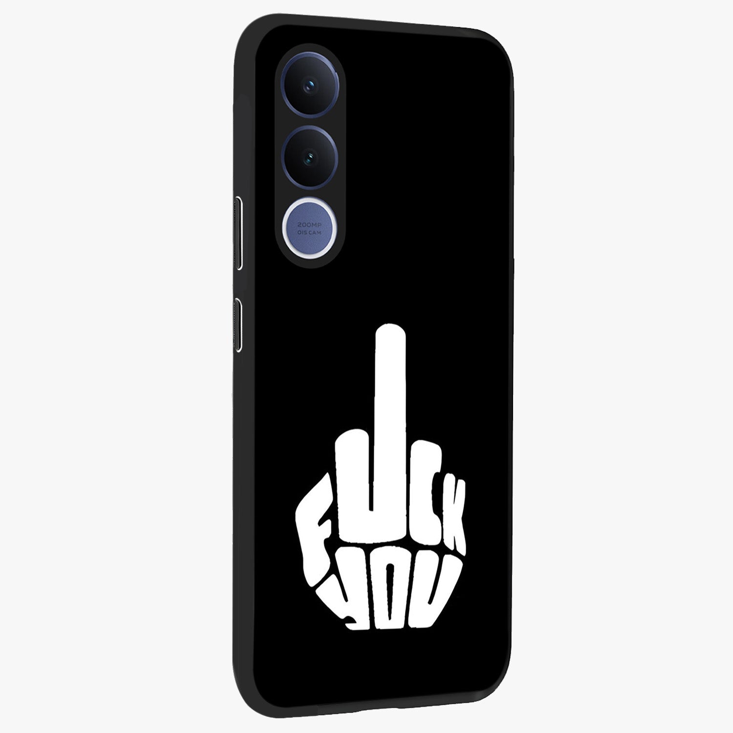 Rebel Mode On Glass Case upright view showcasing striking statement artwork with bold rebellious theme.