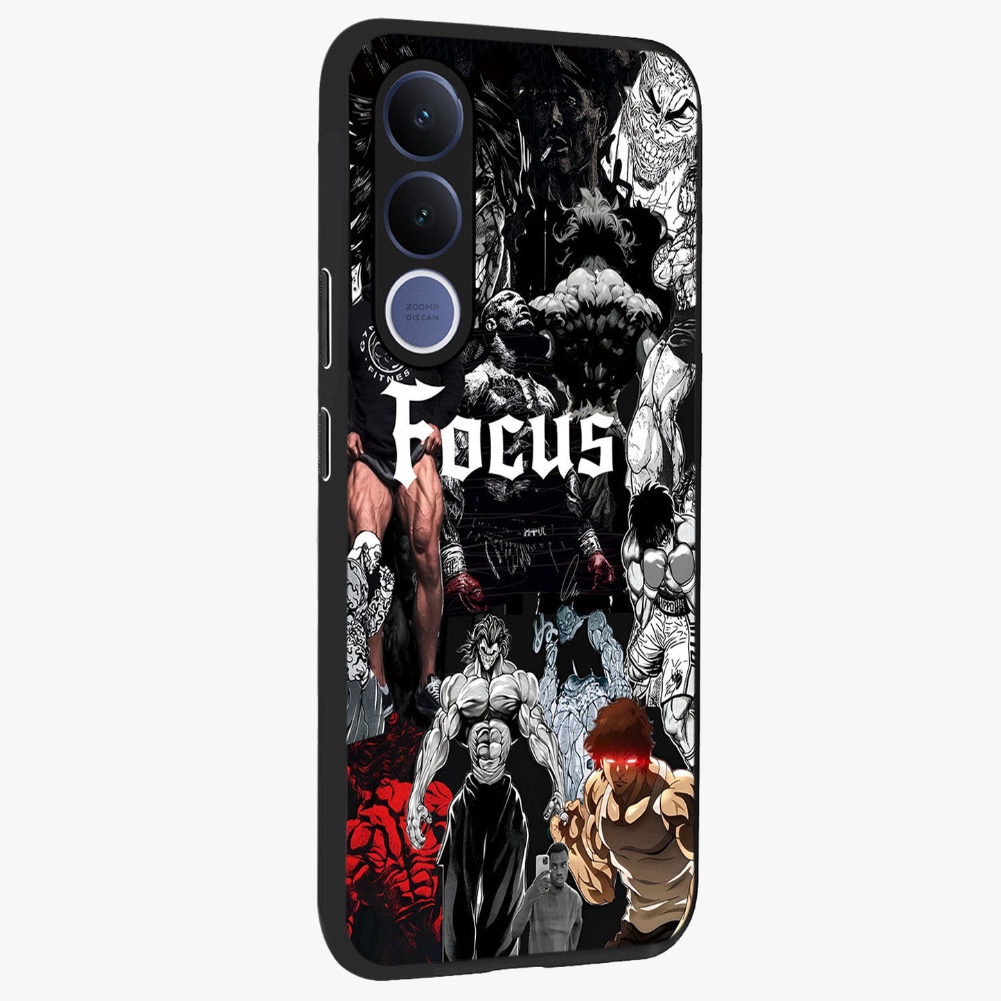 Relentless Power Focus Glass Case upright view showcasing strong inspirational artwork with powerful focus theme.