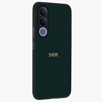 Sabr Minimal Patience Glass Case upright view showcasing calm minimalist artwork with motivational patience theme.