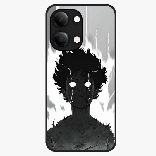 Awakened Inner Rage Glass Case showing flat back view with intense artistic artwork and glossy glass finish.