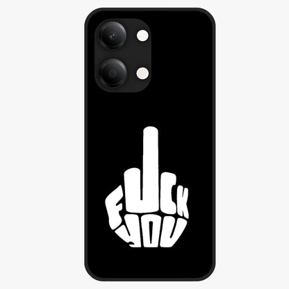 Rebel Mode On Glass Case showing flat back view with bold rebellious typography artwork and glossy glass finish.